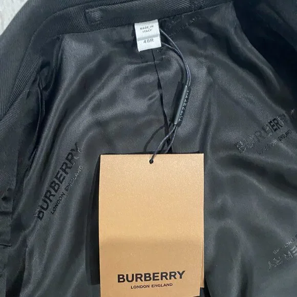 Burberry leather cuff wool blazer  (2022 Runway piece) - Picture 7 of 10